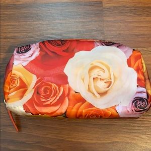 Floral makeup bag